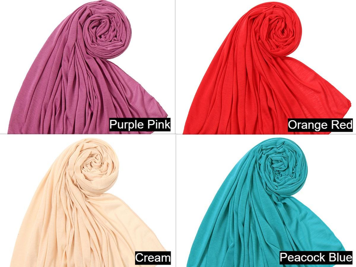 Sciarpa Hijab In Jersey Spesso - Super Elastica E Morbida Per Tutte Le Stagioni - Foto 2