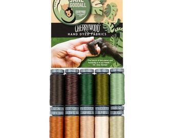 Aurifil Goodall Challenge by Cherrywood 10 Small Spools of 100% Cotton 28wt Ideal for Sewing, Crafting & Patchwork