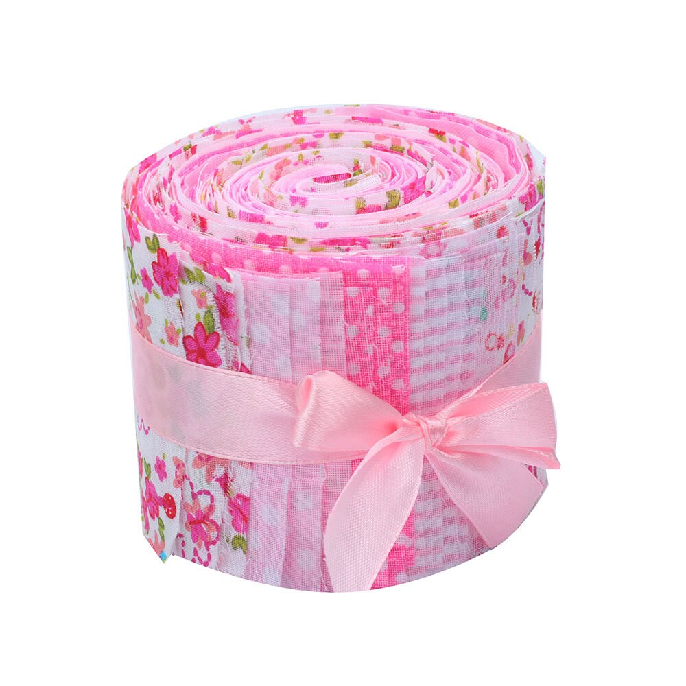CraftsFabrics 20pcs Floral Jelly Rolls Strips Fabric for Quilting