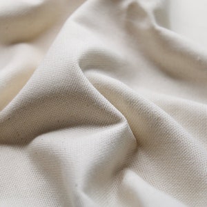 Little Johnny Calico Canvas  Cotton Fabric Natural Cream Plain-woven 165cm wide 100% Cotton Ideal for Upholstery, Quilting, Crafting, Bags