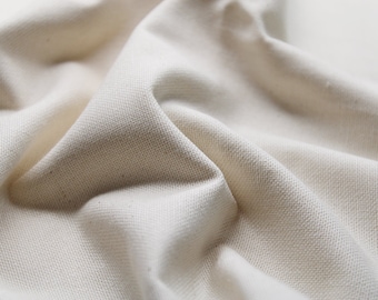 Little Johnny Calico Canvas  Cotton Fabric Natural Cream Plain-woven 165cm wide 100% Cotton Ideal for Upholstery, Quilting, Crafting, Bags