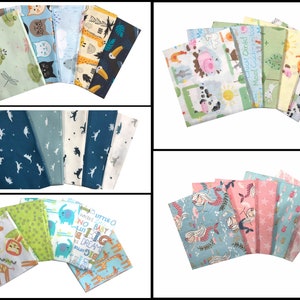 Best Fat Quarters for Kids Crafts & Quilting / Fabric Bundles (5 quarters per pack | 56x46 cm | Choice of 9 different designs)