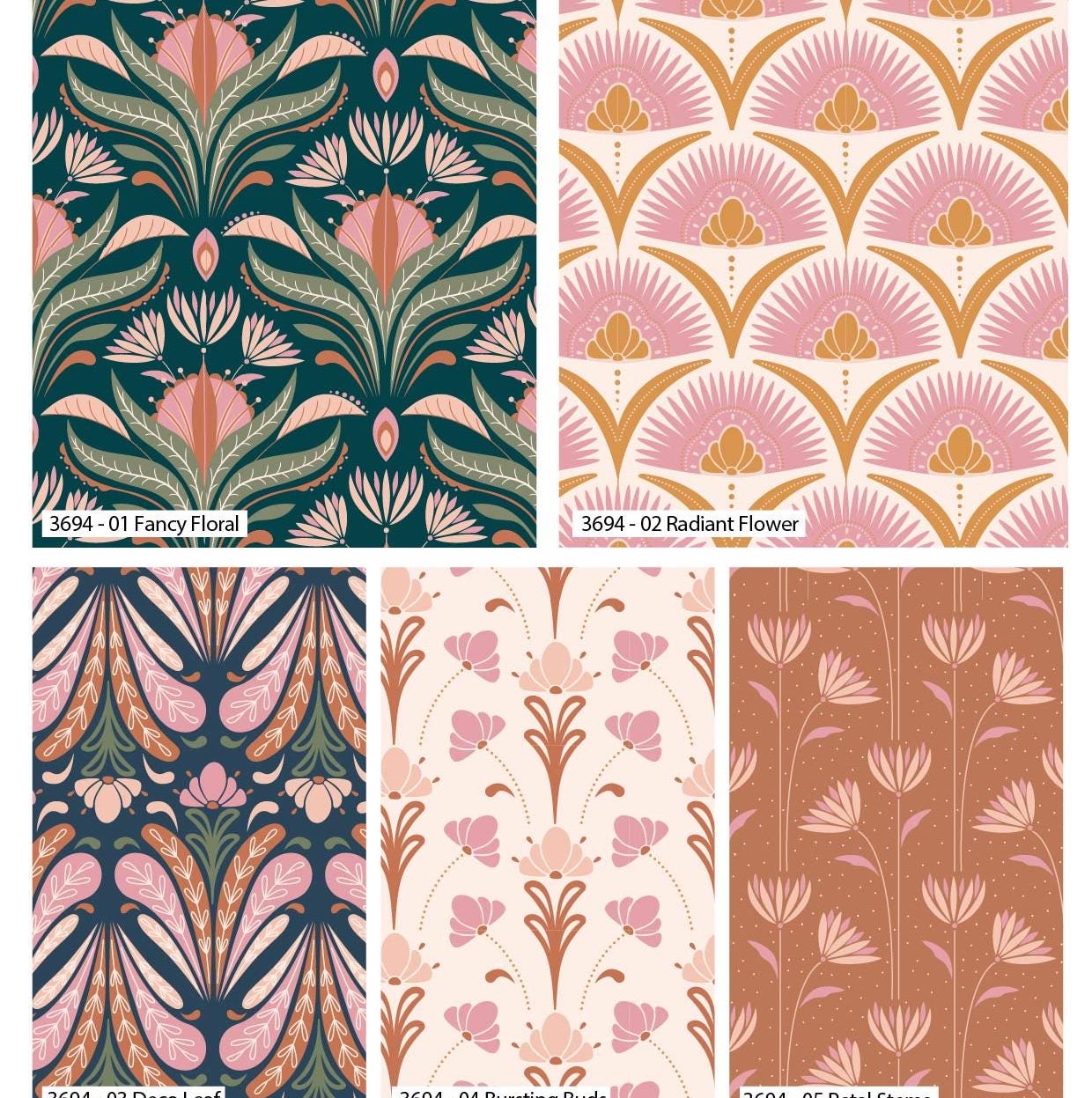 pink blue lilac small ditsy floral fabric