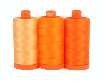 Aurifil Thread 3 Large Spools Cotton 50WT Perfect for Crafting, Quilting, and Embroidery