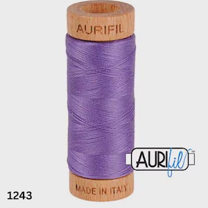 Aurifil Cotton Mako 80wt Thread 306 Yards 100% Long Staple Mercerized Egyptian Cotton - Purples