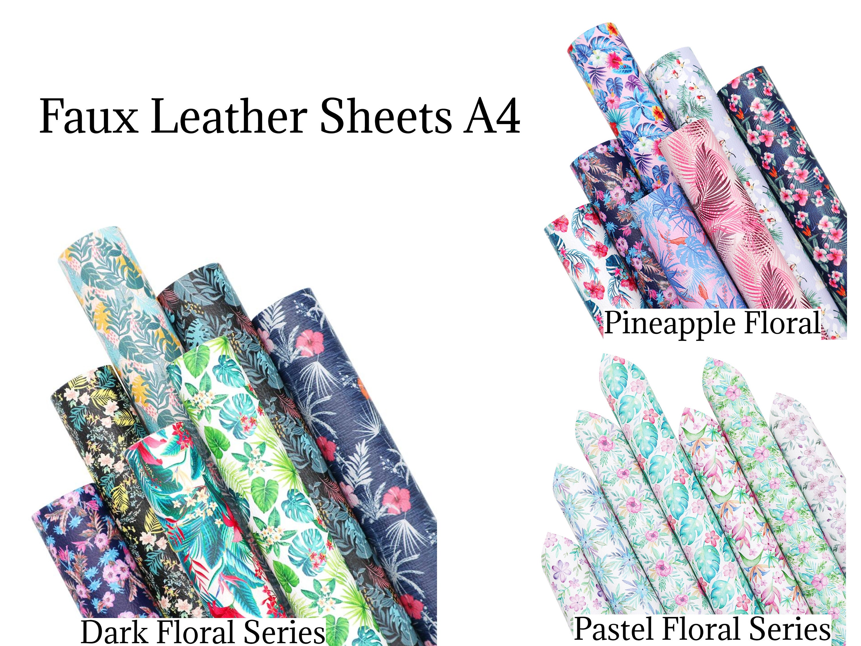 Faux Leather Sheets for DIY Jewelry, Earrings, Bows (8.3 x 6.3 in