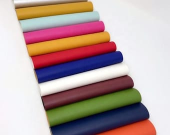 CraftsFabrics 15 Stück einfarbige Vinyl-Kunstlederbögen in Schafslederoptik, 28 x 20,5 cm breit, für DIY-Handtaschen und Geldbörsen