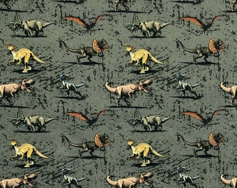 Jurassic Park Dinosaurs Fabric 140cm Wide Crafty Cottons Digital Printed 100% Cotton Children's Fabric Material for Quilting, Clothing