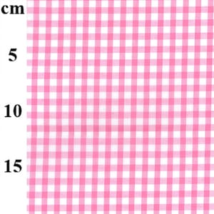 Rose & Hubble 1/4&quot; Checked Squares Polycotton Gingham Fabric 44&quot; Check Craft Fabric Material for Tablecloths, Bunting, Uniforms (ES002PCG)