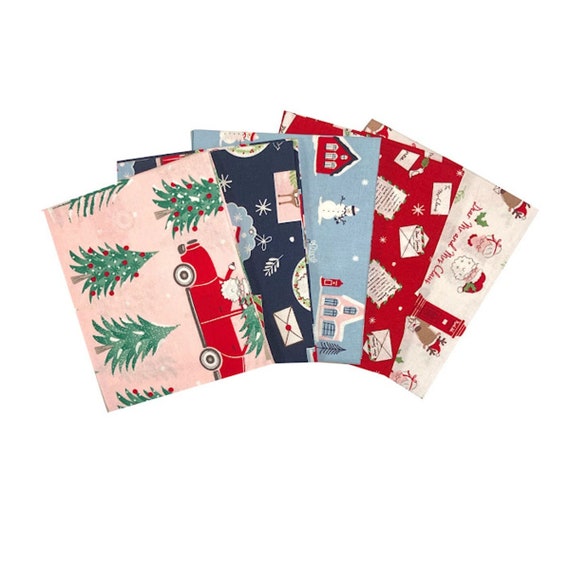 Lot De Coupons De Tissu The Craft Cotton Co - Ours De Noël - Fat Quarter