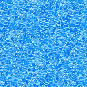 May include: A close-up of a blue swimming pool with rippling water. The water is clear and reflects the sunlight.
