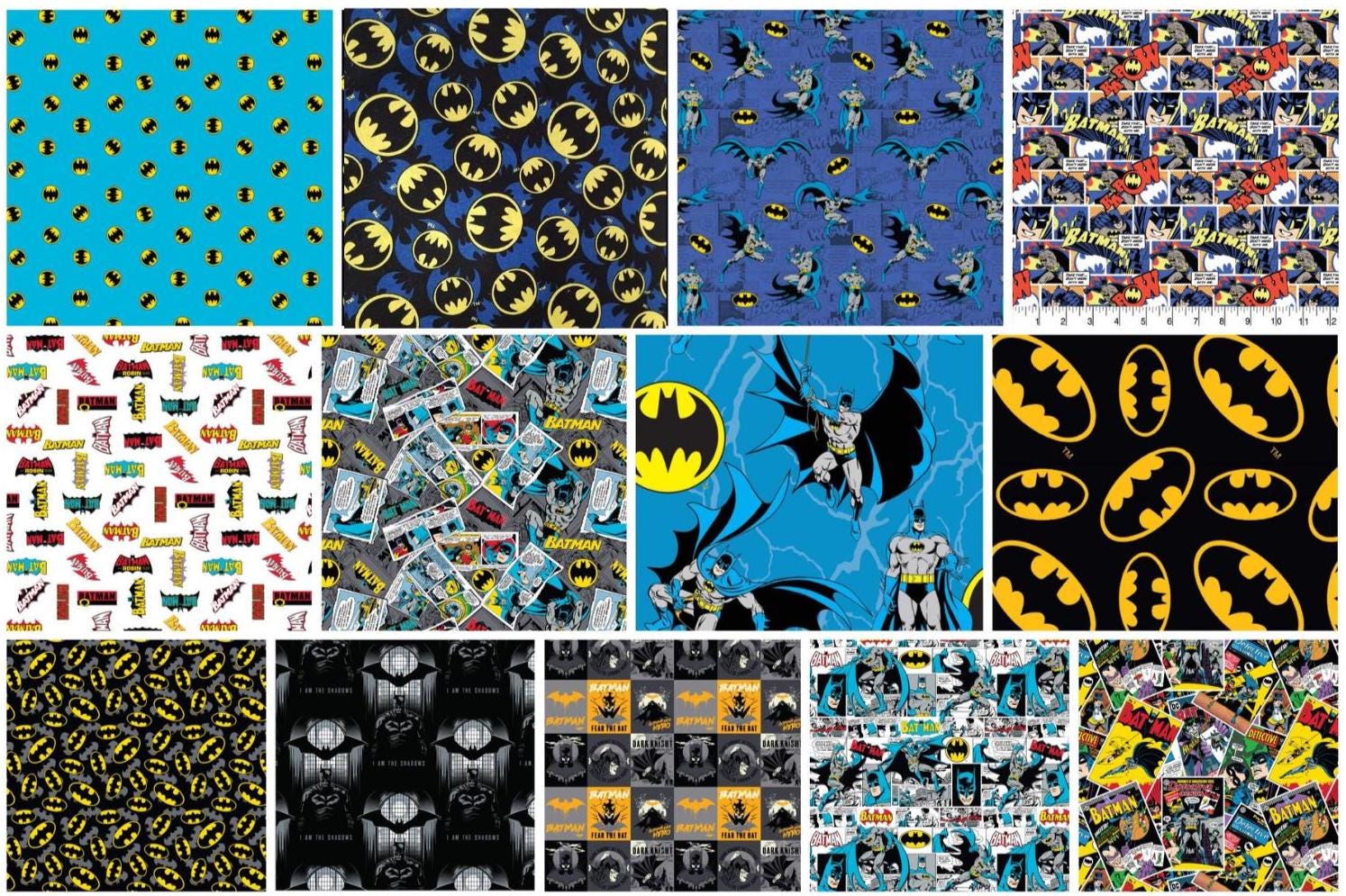 Batman Fabric - DC Comics Fabric 110cm Wide 100% Cotton Choice of