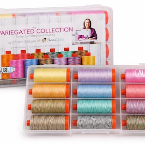 Aurifil Variegated Collection Thread Kit by Christa Watson 12 Large Spools 50 Weight CW50VC12, Assorted