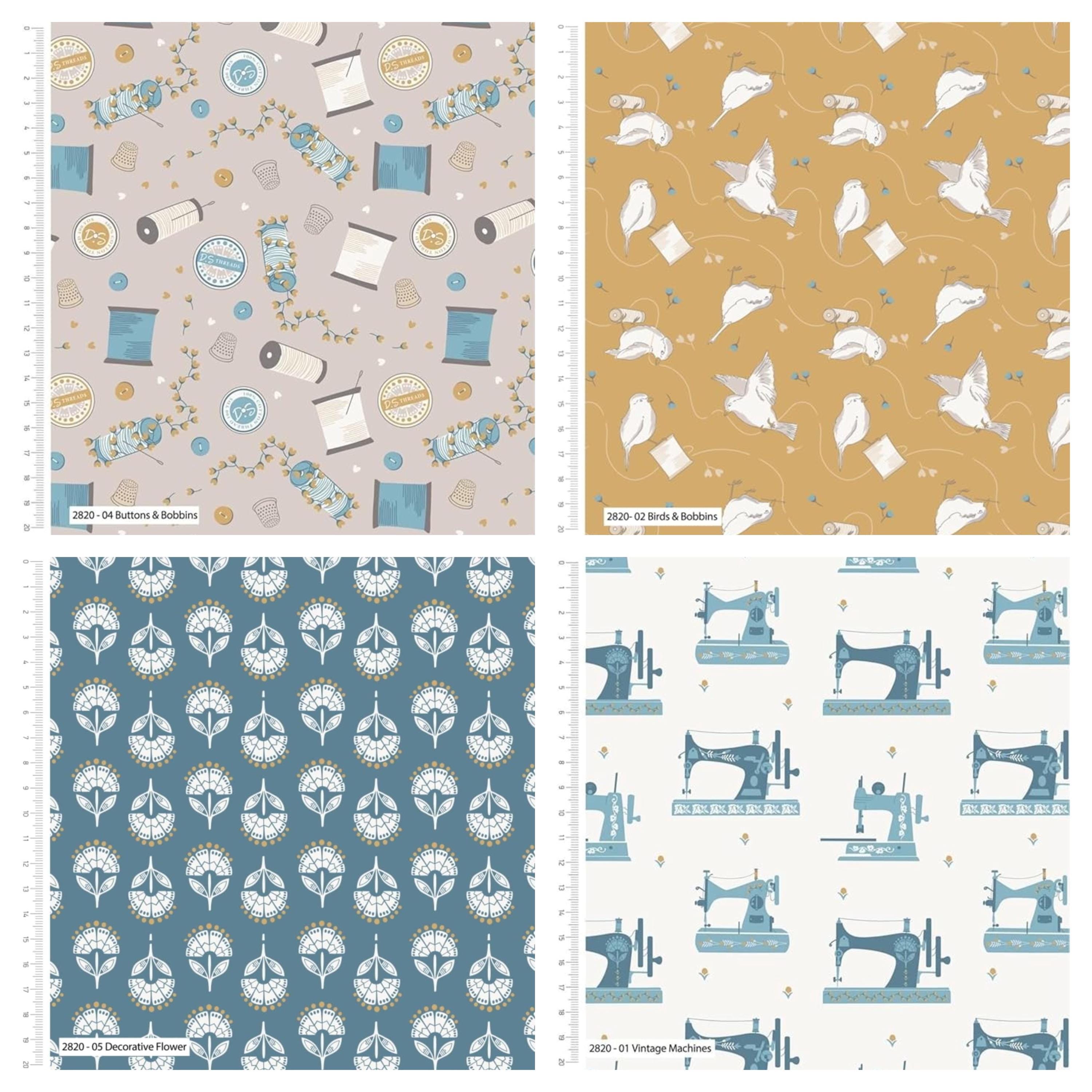 Debbie Shore Tissu imprimé en coton bio 100 % coton pour