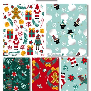 Christmas Gnome Cotton Fabric by the Yard, Gnome Fabric, Christmas Fabric,  Gnomes Fabric, Winter Fabric, Christmas Ornament, Christmas 