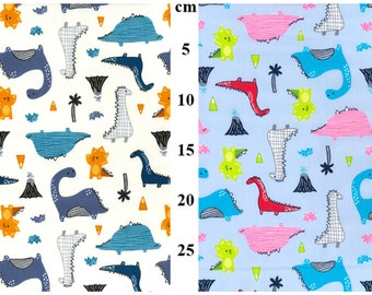Rose and Hubble Dinosaurs Fabric Children's Fabric Craft Material 112 cm 100% Cotton Poplin Crafts, Children's Clothing (CP0789)