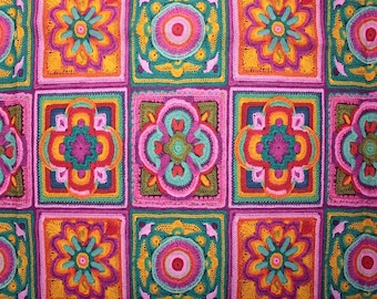 Little Johnny 3D Crochet Pink Digital Cotton Fabric 150cm Wide 100% Cotton Fabric Ideal for Crafts, Sewing, DIY Projects