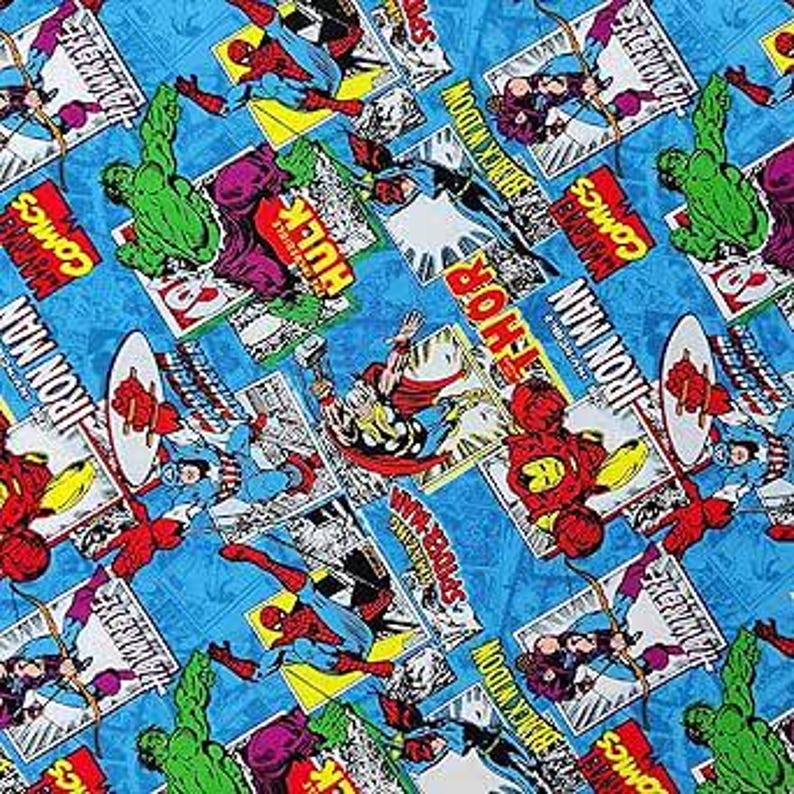 Spider-man, Spiderman 100% Cotton Fabric Fat Quarter 5 Pcs Bundle ...