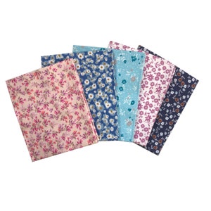 Ditsy Florals Cotton Fat Quarters Bundle Confezione da 5 Tessuto 100% cotone, Qualità Premium, Progettato in Inghilterra) (2737-00)