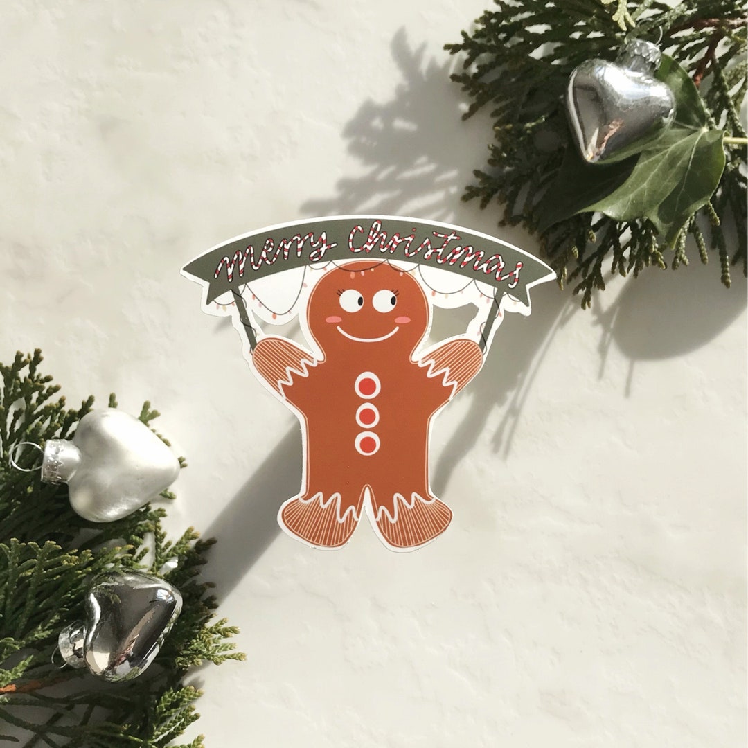 Gingerbread Man Quote Sticker Sticker for Calenders Etsy