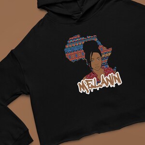 Graffiti African Queen Hoodie, Melanin Hoodie, Melanin Queen, Black History Month, Black Girl Magic Hoodie, Black Lives Matter Crop Hoodie