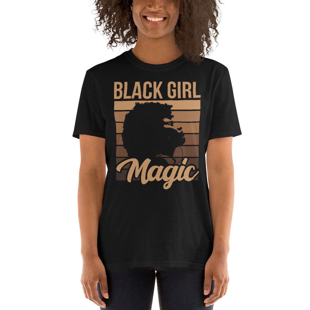 Black Girl Magic Black Pride Afro Queen Poppin Black Queen Short-Sleeve Unisex T-Shirt