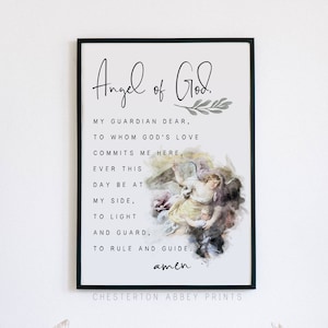 Guardian Angel Prayer Print image 1