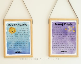 Children's Morning Offering & Evening Prayer || Print Set