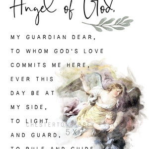 Guardian Angel Prayer Print image 5