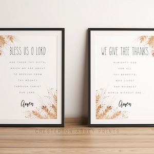 Before and After Meal Prayers || Print Set
