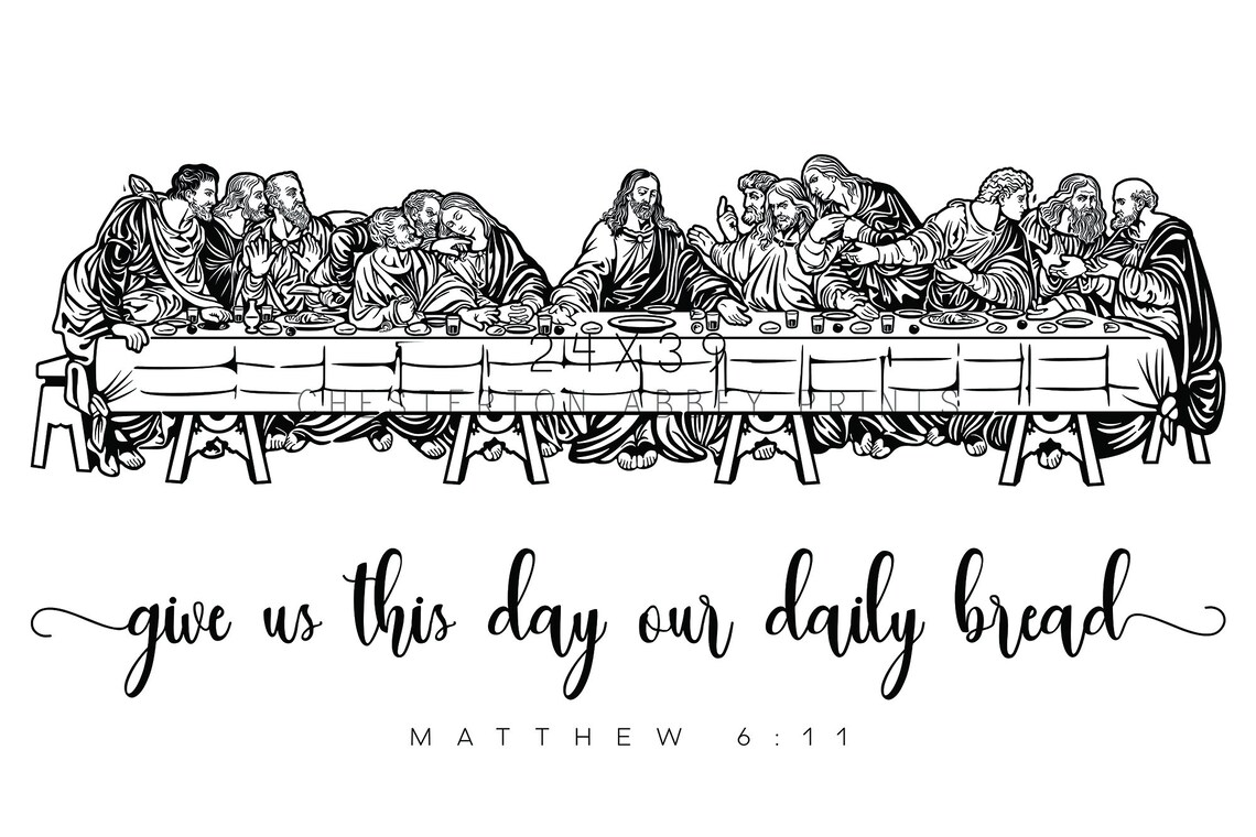 The Last Supper our Daily Bread LARGE Print - Etsy