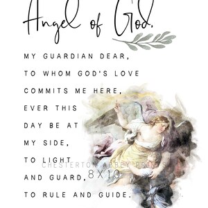 Guardian Angel Prayer Print image 3