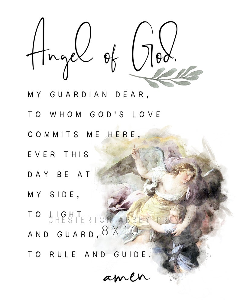 Guardian Angel Prayer Print image 3