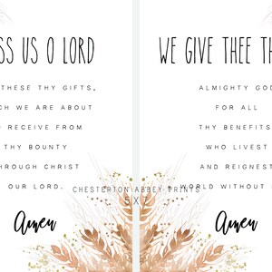 Before and After Meal Prayers || Print Set - Etsy