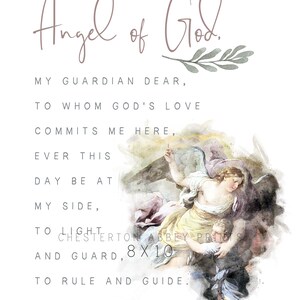 Guardian Angel Prayer Print image 2