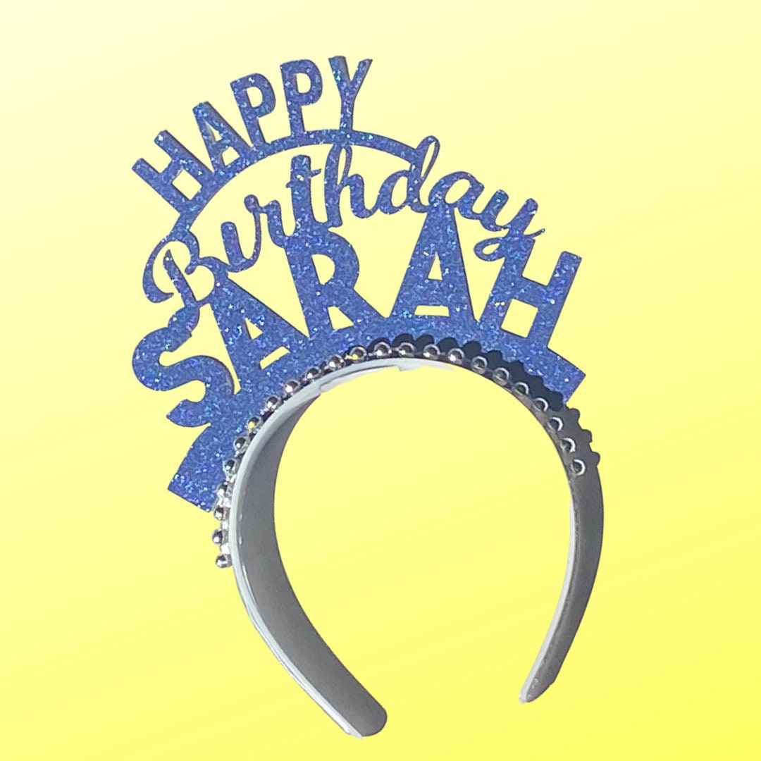Birthday Custom Name Headband Party Crown Adult Birthday Headband Etsy Australia
