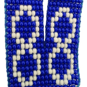 Smycz Métis Blue Beaded Lanière Métis Bleue Perlée