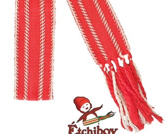 Métis Sash Red Métis Flag Kids Alpaca Ceinture Fléchée Drapeau Métis Rouge Enfants Alpaga