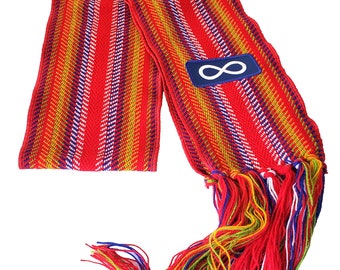 Métis Sash Louis Riel / Coventry Medium Polyester With Métis Patch Ceinture Fléchée Moyenne Avec Écusson Métis