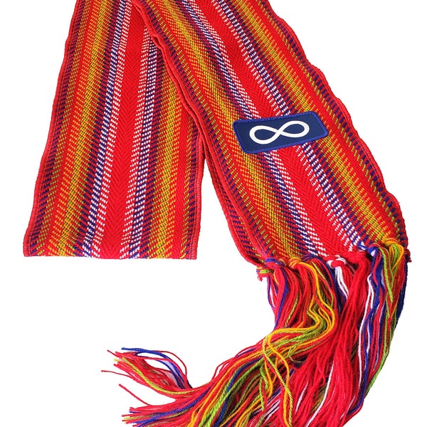 Métis Sash Louis Riel / Coventry Medium Polyester With Métis Patch Ceinture Fléchée Moyenne Avec Écusson Métis