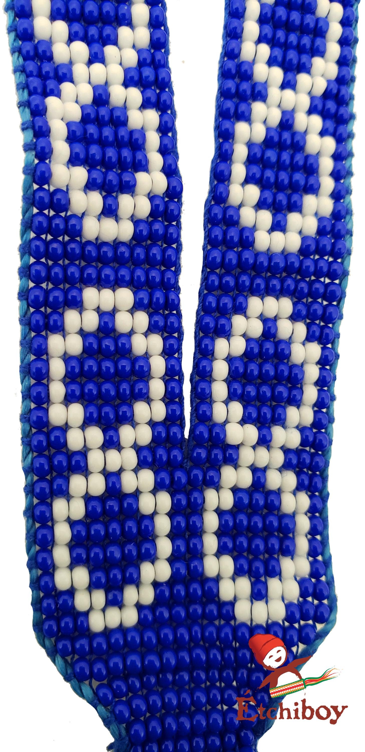 Lanyard Métis Blue Beaded Lanière Métis Bleue Perlée