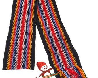 Métis Sash Dark Times Medium Polyester Ceinture Fléchée Temps Noir Moyenne