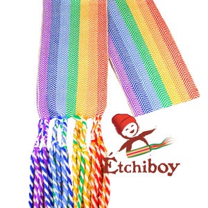 Métis Sash Rainbow Medium Alpaca Ceinture Fléchée Arc-En-Ciel Moyenne Alpaga