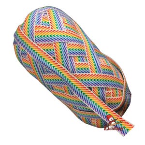 Szarfa Bulk Rainbow ~2,5 cm Szerokość Alpaca Na Metr Rouleau Ceinture Fléchée Arc-En-Ciel ~2,5 cm De Largeur Alpaga Au Mètre