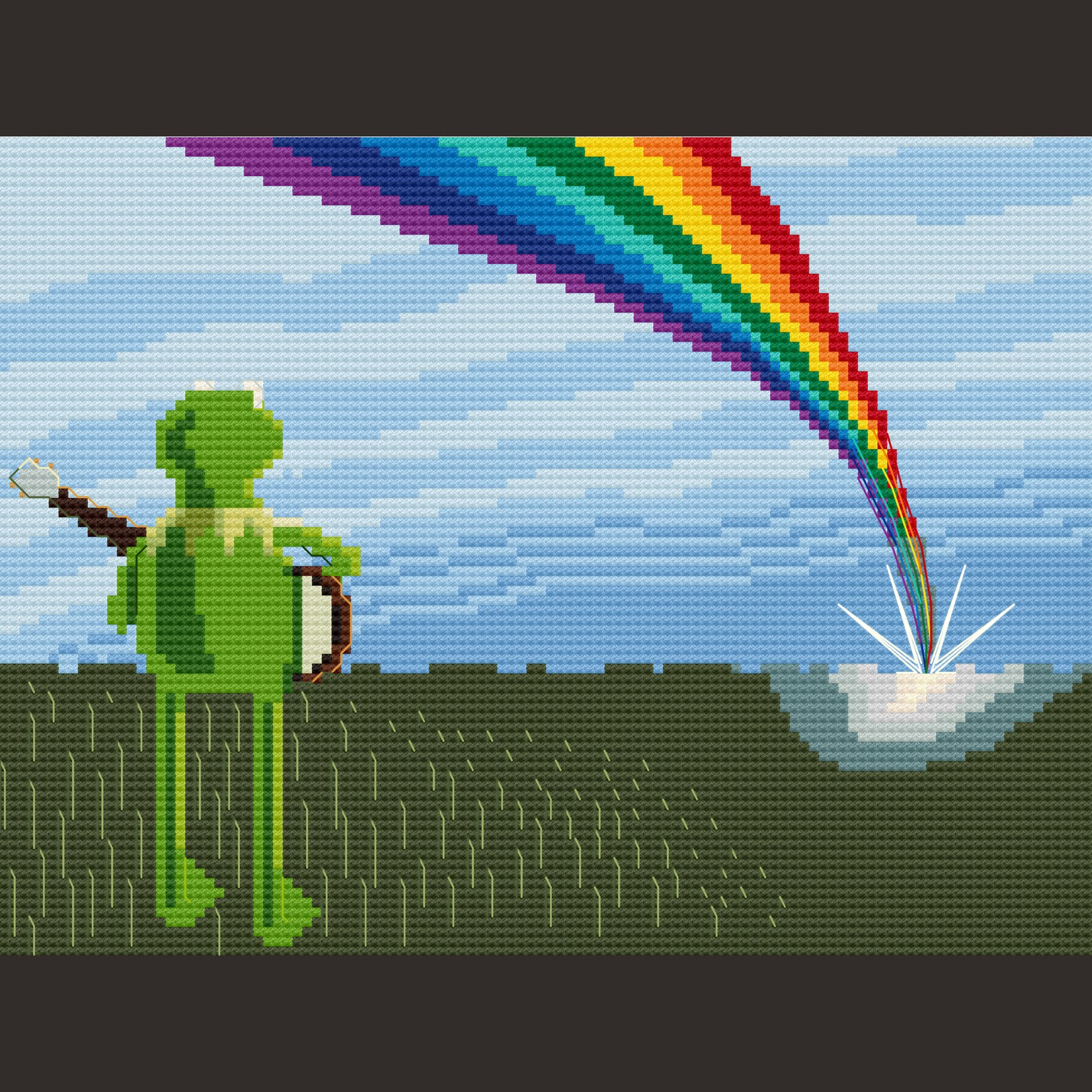 Rainbow Connection With Kermit the Frog Cross Stitch Pattern Instant ...
