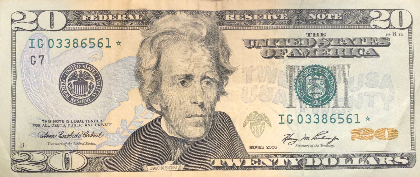 2006 20 Dollar Bill Star Note Rare Etsy