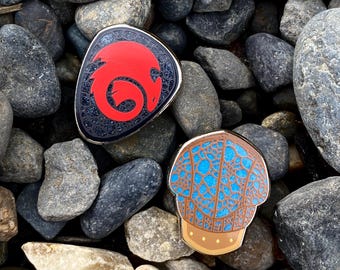 Hiccup & Astrid Dragon Armor Pins