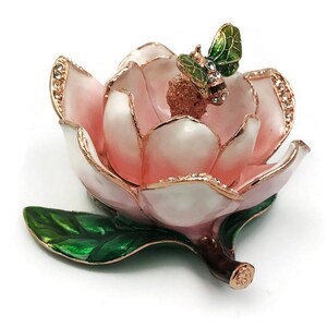 Pink Flower Decorative Trinket Decor Collectible Figurine | Gifts and Souvenirs for Home, Kitchen, Special Occasions