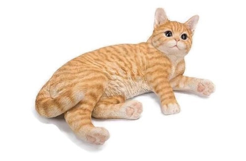 17 Orange Tabby cat figurine statue Lifelike collectible | Etsy