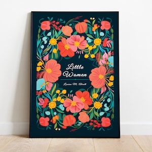 Little Women Poster, Little Women Print, Book Lover Gift, Little Women Book Cover, Book Wall Art, Louisa May Alcott, Book Cover Poster